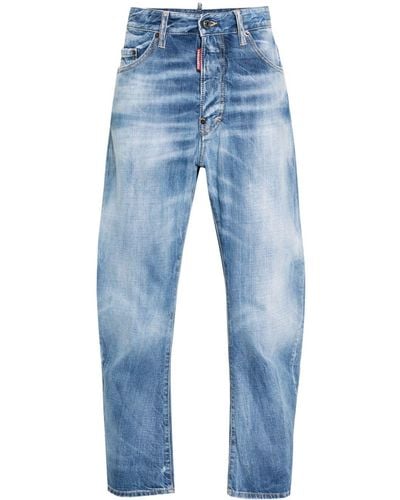DSquared² Gerade Cropped-Jeans - Blau