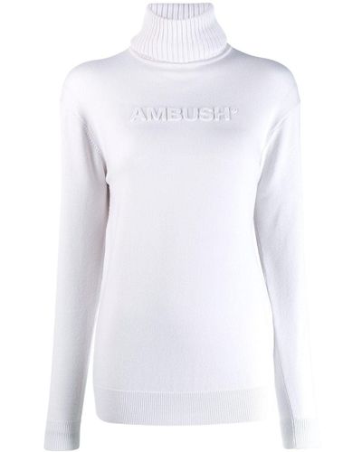 Ambush Pullover mit Logo - Weiß