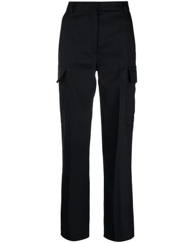 Stella McCartney Pantalon droit à poches cargo - Noir