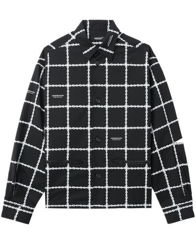 Undercover Graphic-print Cut-out Shirt - Black