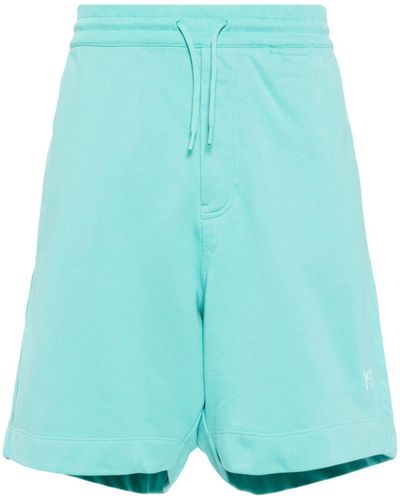 Y-3 Joggingshorts mit Logo-Print - Blau