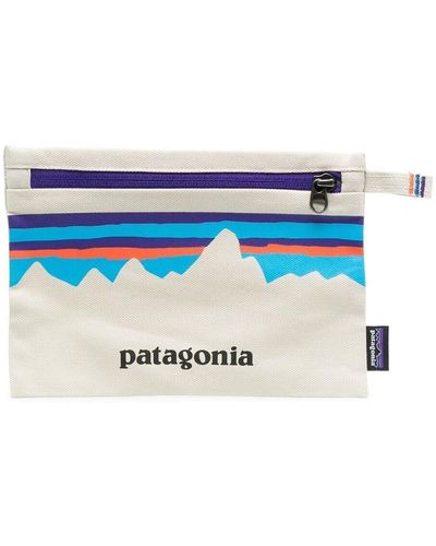 Patagonia Gestreifter Kulturbeutel - Blau