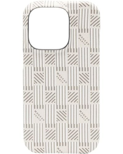 Moreau Geometric-print Iphone 15 Case - White