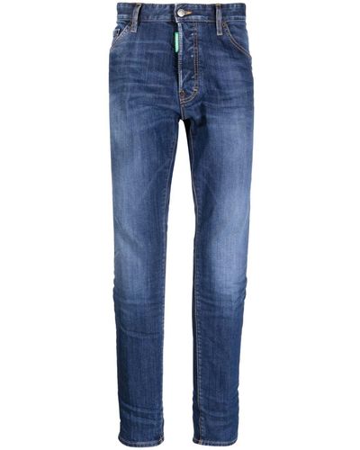 DSquared² Jeans Met Contrasterend Stiksel - Blauw
