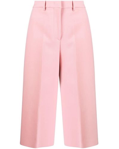 MSGM High-rise Cropped Trousers - Pink