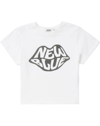 SJYP T-Shirt mit Logo-Print - Weiß