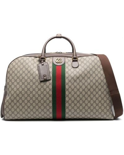 Gucci Grand sac de voyage Savoy GG en cuir - Marron