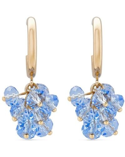 Isabel Marant Polly Crystal-beads Earrings - Blue