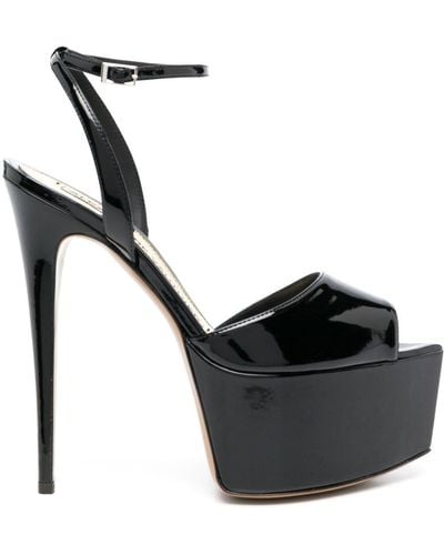 Alexandre Vauthier Patent-leather Platform Sandals - Black