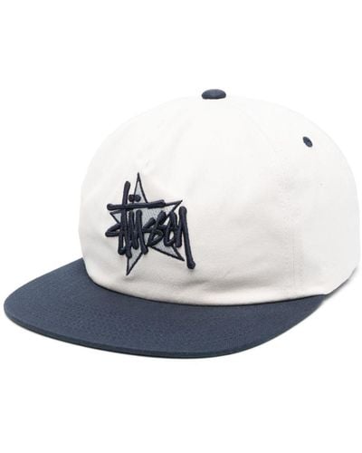 Stussy Mid-Depth Basic Star Baseballkappe - Blau