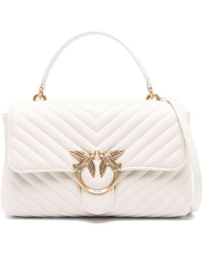Pinko Love One quilted shoulder bag - Neutro