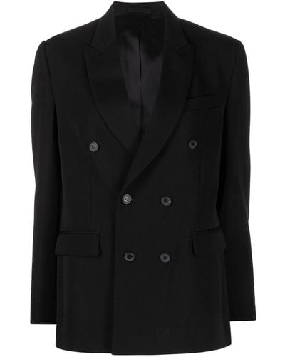 Wardrobe NYC Blazer en laine à boutonnière croisée - Noir