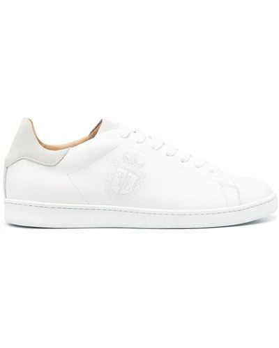 Billionaire Low-top Leather Sneakers - White