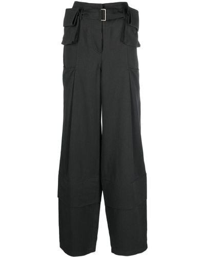 Low Classic Pantalones con doble cinturón - Negro