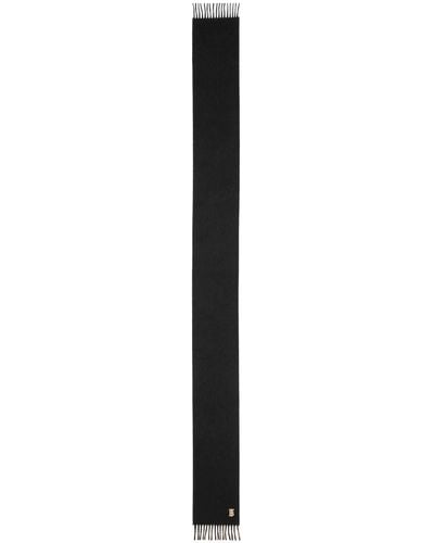 Burberry Bufanda reversible con placa del logo - Negro
