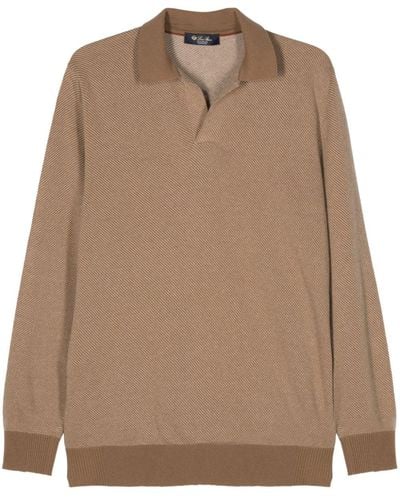 Loro Piana Fine-knit Cashmere Polo Shirt - Brown