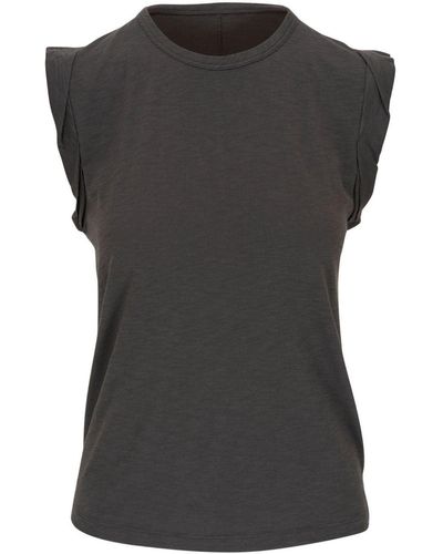 Veronica Beard Camiseta Pima con detalle remarcado - Negro