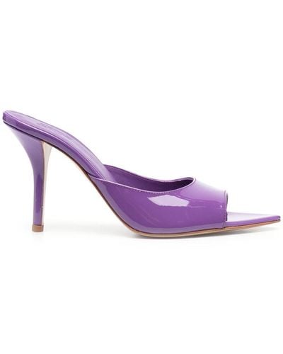 Gia Borghini Perni 100mm Patent Leather Mules - Purple