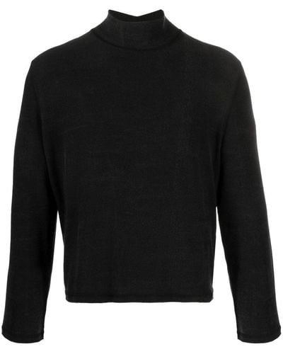 Our Legacy Mock-neck Jersey Sweater - Black