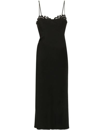 Ermanno Scervino Lace-detailed Midi Dress - Black
