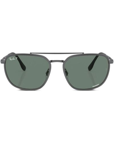 Ray-Ban Eckige Chromance Sonnenbrille - Grün