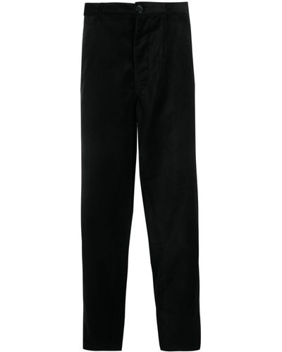 Comme des Garçons High-waist Velvet Trousers - Black