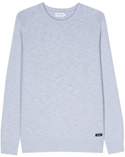 Calvin Klein Pullover mit Logo-Patch - Blau