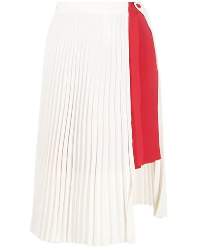 MM6 by Maison Martin Margiela Knee-length Pleated Skirt - White