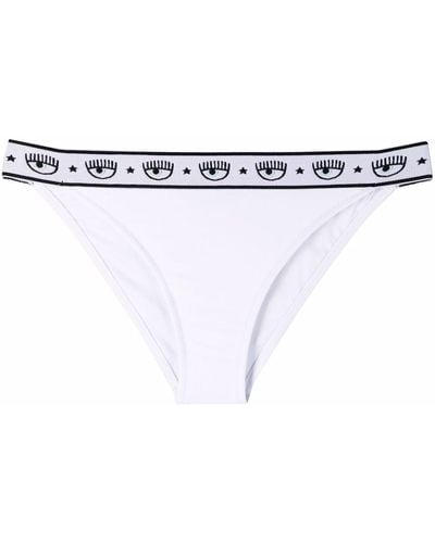 Chiara Ferragni Logo-waistband Bikini Bottom - White