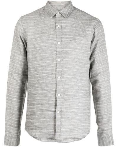 Private Stock Camisa a rayas horizontales - Gris