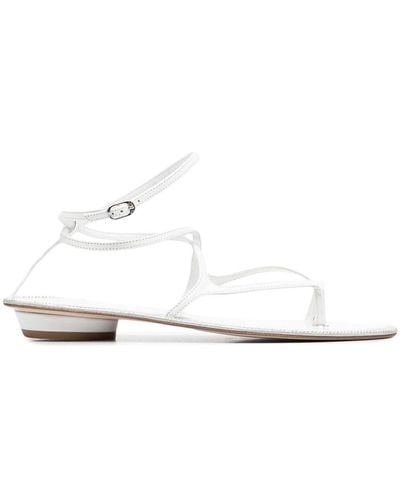 Le Silla Strappy Leather Sandals - White