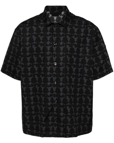 Moncler Devoré cotton shirt - Schwarz