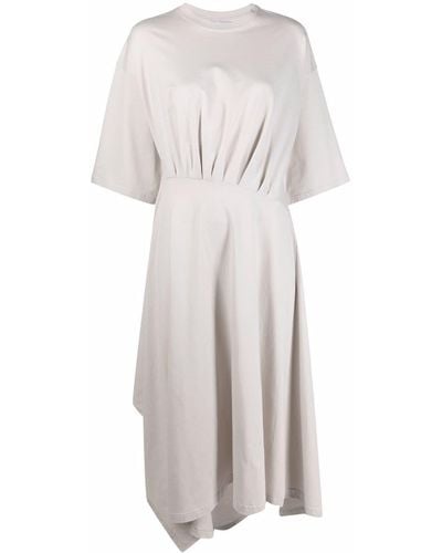Balenciaga Asymmetric-hem T-shirt Dress - White