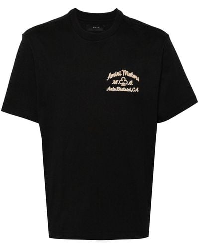 Amiri T-shirt Met Borduurwerk - Zwart