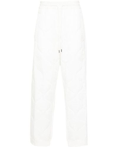 Dries Van Noten Quilted Wide-leg Track Trousers - White