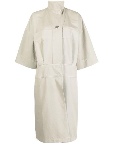 Lemaire Short-sleeve Cotton Coat - White