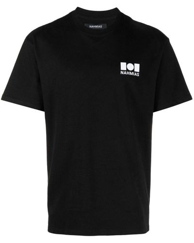 NAHMIAS T-shirt en coton à logo imprimé - Noir