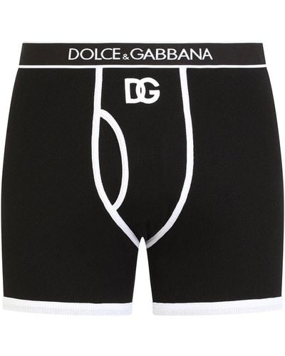 Dolce & Gabbana Boxer con logo DG - Nero