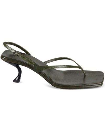 The Row Constance 55mm slingback sandals - Mettallic