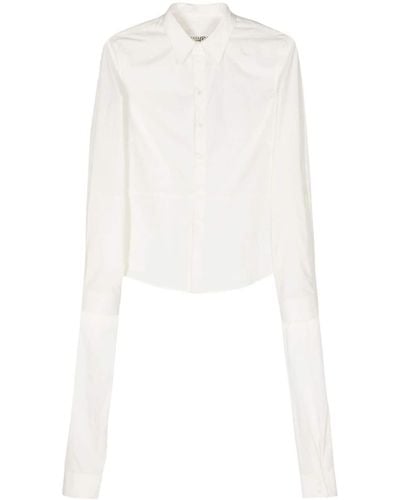 MM6 by Maison Martin Margiela Double-sleeves Cotton Shirt - White