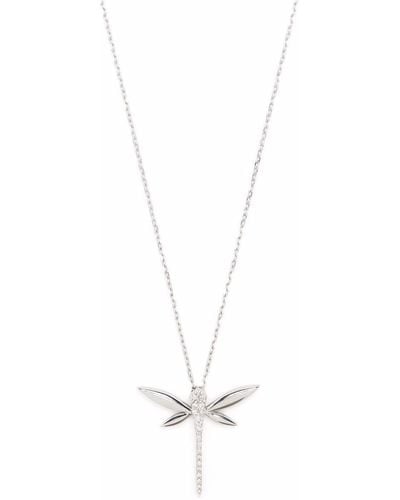 Anapsara 18kt White Gold Small Dragonfly Diamond Necklace