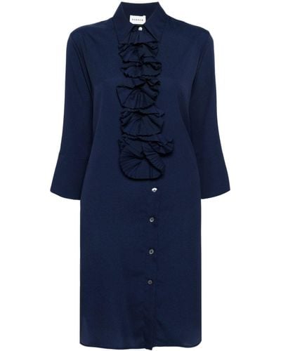 P.A.R.O.S.H. Ruffled-detail A-line Dress - Blue