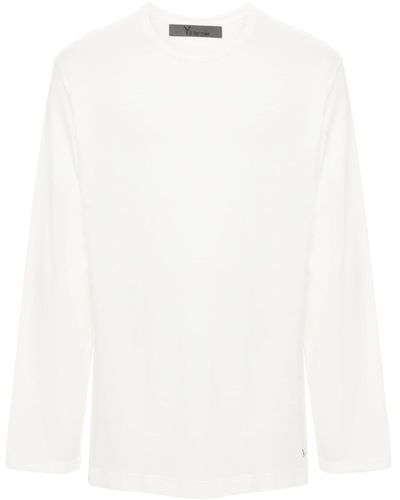 Y's Yohji Yamamoto T-shirt en coton à logo imprimé - Blanc