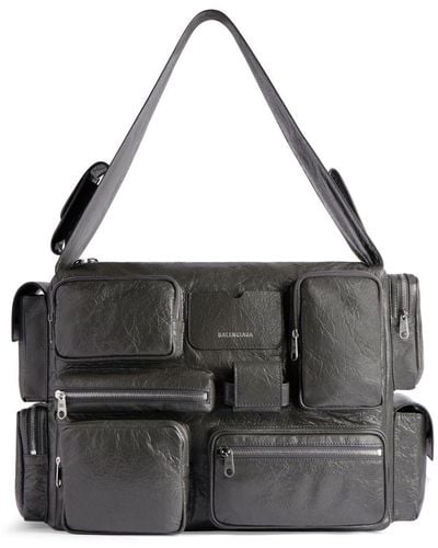 Balenciaga Large Superbusy Sling Shoulder Bag - Black