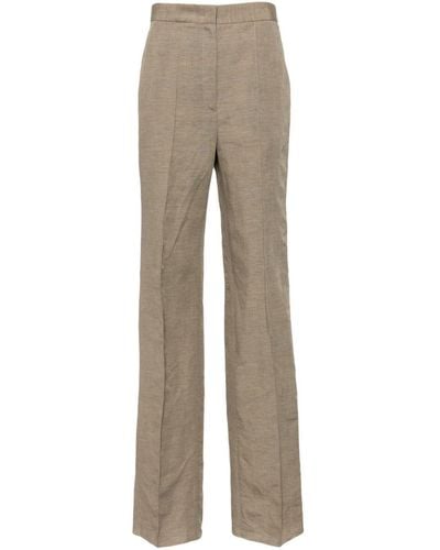 Rochas Woven Tailored Trousers - Natural
