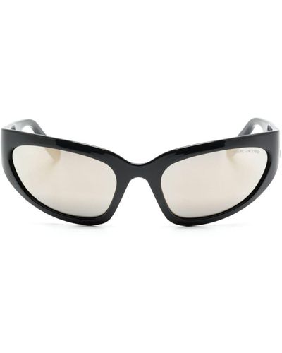 Marc Jacobs Gafas de sol The Bold Logo con montura biker - Negro