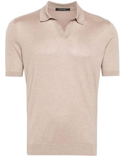 Tagliatore Keith Silk Polo Shirt - Natural