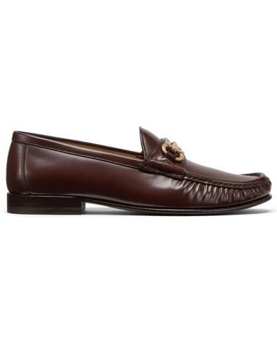 Brunello Cucinelli Horsebit Leather Loafers - Brown