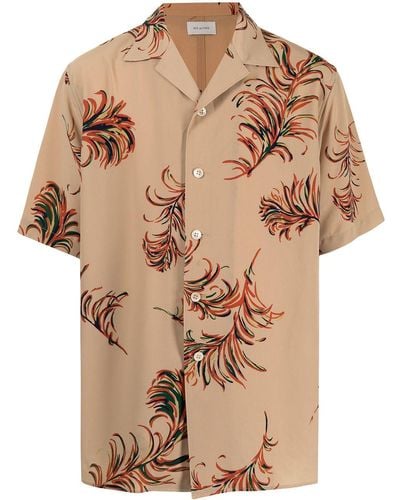BED j.w. FORD Feather-print Shirt - Brown