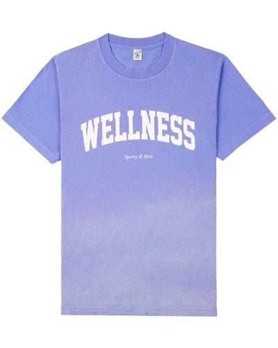 Sporty & Rich Wellness Ivy T-Shirt - Blau